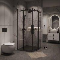 Душевой уголок Grossman Classic 90x90x195 301.K33.04.9090.21.00 (черный матовый/прозрачное стекло)