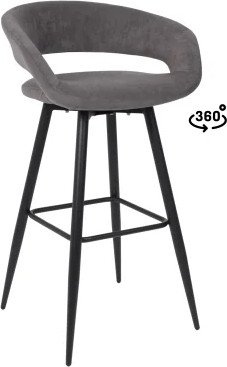 Стул с подлокотниками Мамадома Barny-R 900 (b28 Antracite Lux/черный)