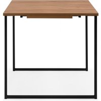 Кухонный стол Notta Лиман 120/160x80 619210 (дуб крафт золотой/черный матовый)