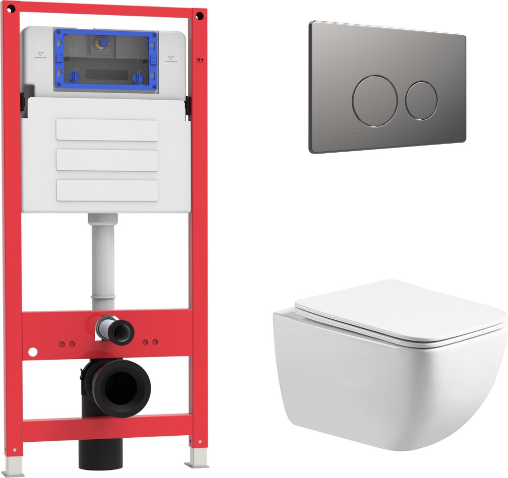 Унитаз подвесной Oliveeka OL-MQ1216R22-BGM (матовый оружейный)