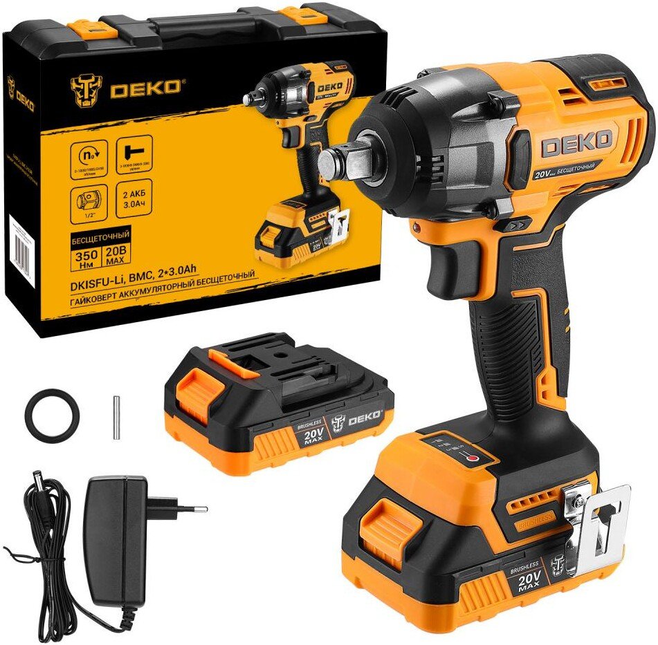 

Гайковерт Deko DKISFU-Li 081-1069 (с 2-мя АКБ, кейс)