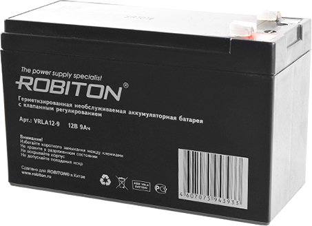 

Аккумулятор для ИБП Robiton VRLA12-9 (12В/9 Ач)