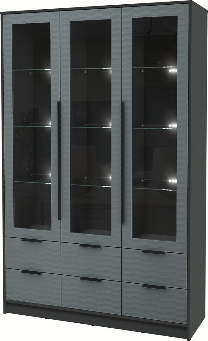 

Шкаф-витрина Интерлиния Концепт Зодиак КТ-ШВ3 с подсветкой (антрацит/серый)