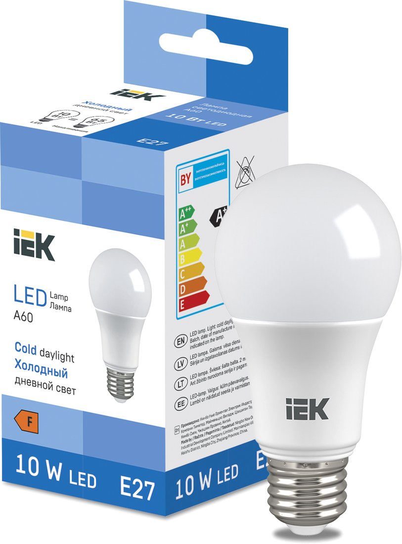 

Светодиодная лампочка IEK LED Bulb A60 950lm 6500K E27