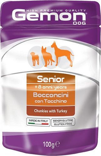Консервированный корм для собак Gemon Senior Turkey 100 г