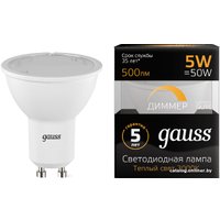Светодиодная лампочка Gauss LED MR16 GU10 5 Вт 3000 К 101506105-D