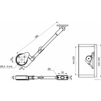 Механический подъемник для мебели AKS верхний SMART LIFT