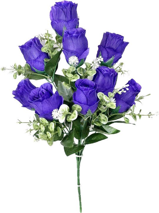 

Искусственный букет KlrBy Розы с добавками СН16чернильный