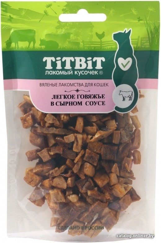 Лакомство для кошек TiTBiT Легкое говяжье в сырном соусе 25 г