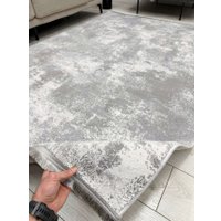 Ковер для жилой комнаты Radjab Carpet Лайла Прямоугольник UK97C (1.6x2.3, Light Gray)