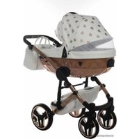 Универсальная коляска Junama Glow V2 (2 в 1, белая кожа/медь)