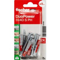 Дюбель-гвоздь Fischer DuoPower 8 x 40 S PH 535480 (8 шт)