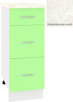 

Шкаф напольный Кортекс-мебель Корнелия Лира НШ30р3ш (зеленый/королевский опал)