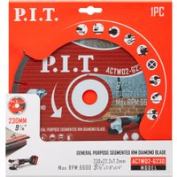 Отрезной диск алмазный  P.I.T. ACTW02-G230