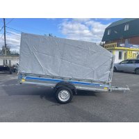 Одноосный прицеп Кремень Профи 2.5x1.56x0.31 (тент 120 см, усиленный передний и задний борт)