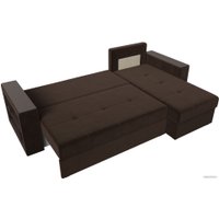 Угловой диван Лига диванов Дубай лайт правый 114164 (микровельвет коричневый)