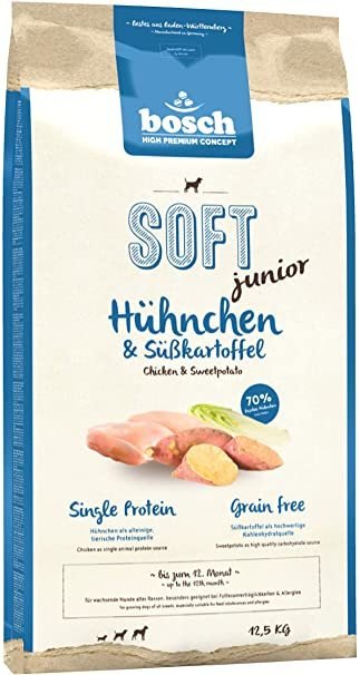 

Сухой корм для собак Bosch Soft Junior Chicken&Sweet Potato 12.5 кг (Юниор Цыпленок с Бататом)