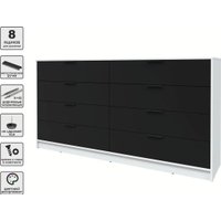 Комод Интерлиния Концепт КТ-К197 (черный/белый платинум)