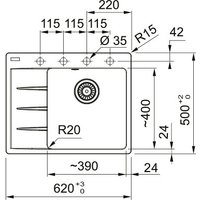 Кухонная мойка Franke Centro CNG 611-62 TL 114.0633.123 (белый)
