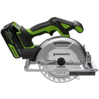 Дисковая (циркулярная) пила Greenworks GD24CS165 1501607CUB (с 1-им АКБ)