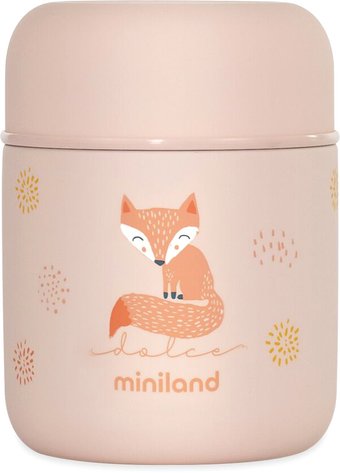 Термос для еды Miniland Thermy Dolce Mini 280мл (розовый/лисенок)
