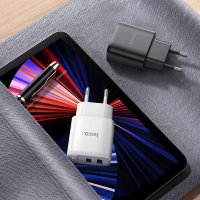 Сетевое зарядное Hoco C141A USB Type-C (черный)