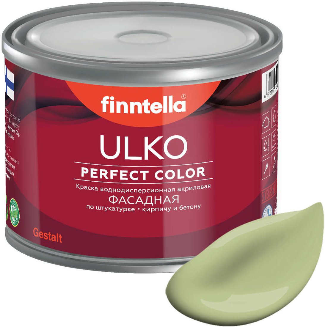 

Краска Finntella Ulko Vihrea Tee F-05-1-9-FL033 9 л (пастельный)