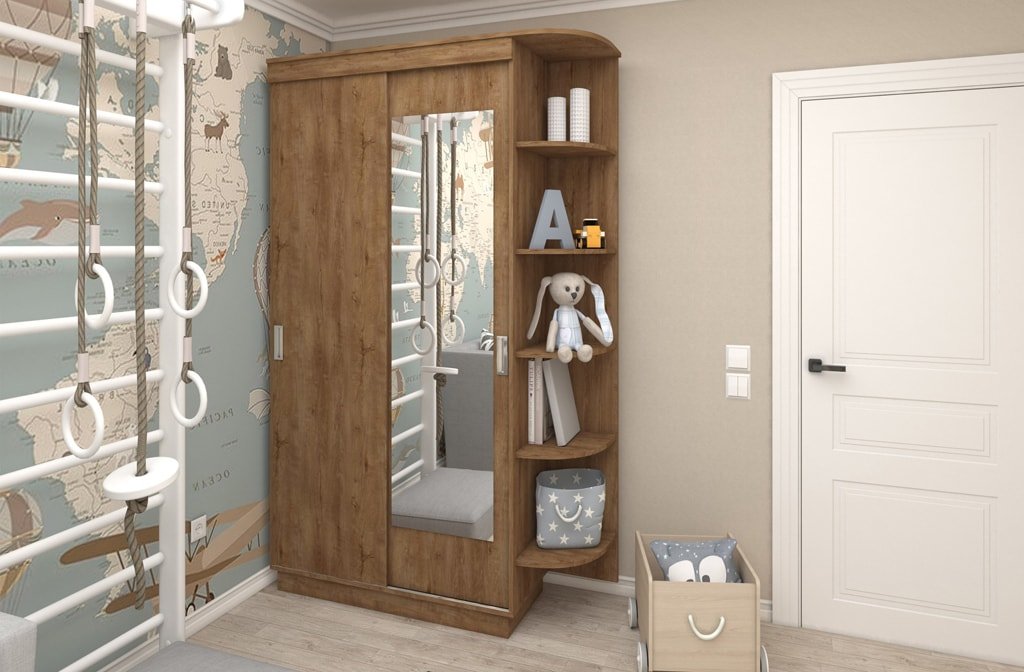 

Шкаф-купе ЭлиГард Лагуна ШЛ-02.П.1 (дуб натуральный)