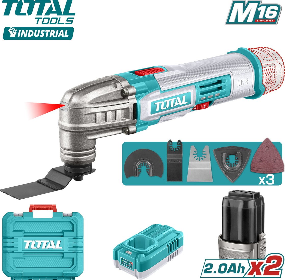 

Реноватор Total TMLI16222 (с 1-им АКБ, кейс)