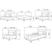 Модульный диван Треви Пуф (синий)