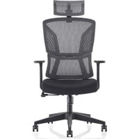 Офисное кресло SitZone U-065A (сетка/ткань, черный) в Бобруйске