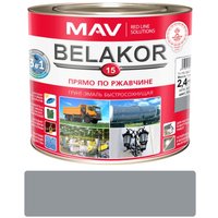 Грунт-эмаль MAV Belakor-15 Ral 7011 2.4 л (серый матовый)