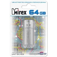 USB Flash Mirex Unit Silver 64GB [13600-FMUUSI64]