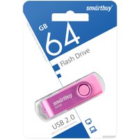 USB Flash SmartBuy Twist 64GB (розовый)