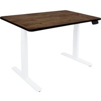 Стол с регулировкой высоты ErgoSmart Wooden Ergo Desk Prime 1300х750х27 мм (прямой край, дуб мореный/белый)