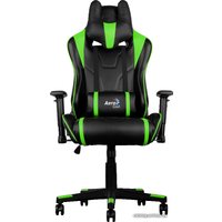 Игровое (геймерское) кресло AeroCool AC220 (черный/зеленый)