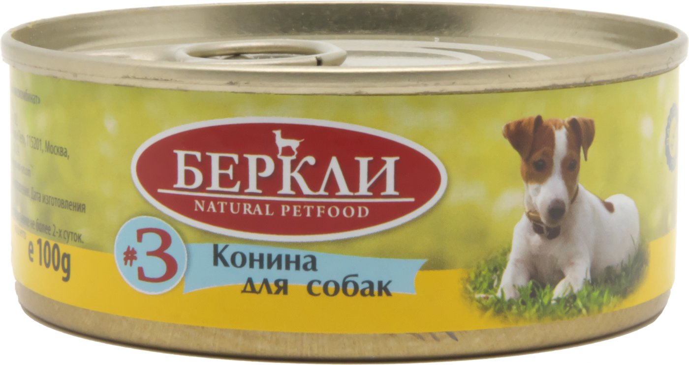 

Консервированный корм для собак Berkley Local #3 Конина 100 г