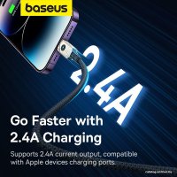 Кабель Baseus Unbreakable Series USB Type-A - Lightning (1 м, белый)