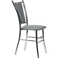 Стул ВВР Марсель (серый/хром, экокожа)