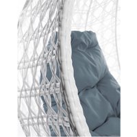 Подвесное кресло M-Group Для двоих Люкс 11510109 (белый ротанг/серая подушка)