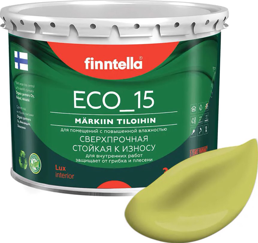 

Краска Finntella Eco 15 Lahtee F-10-1-3-FL031 2.7 л (светло-зеленый)