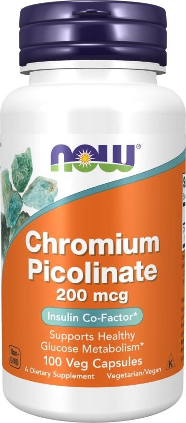БАД Now Foods Chromium Picolinate 200 mcg (100 veg капсул)