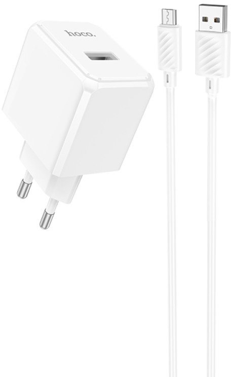 

Сетевое зарядное Hoco CS11A microUSB (белый)