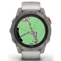 Умные часы Garmin Fenix 7 Pro Sapphire Solar (титан/оранжевый)