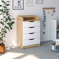 Детский комод Атон Мебель Сириус Wood 604 ПВХ (дуб сонома)