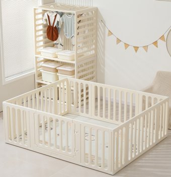 Манеж-ограждение UNIX kids PPST2IN1WT 2 в 1 (белый)