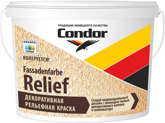 

Краска Condor Fassadenfarbe Relief 7.5 кг (белый)