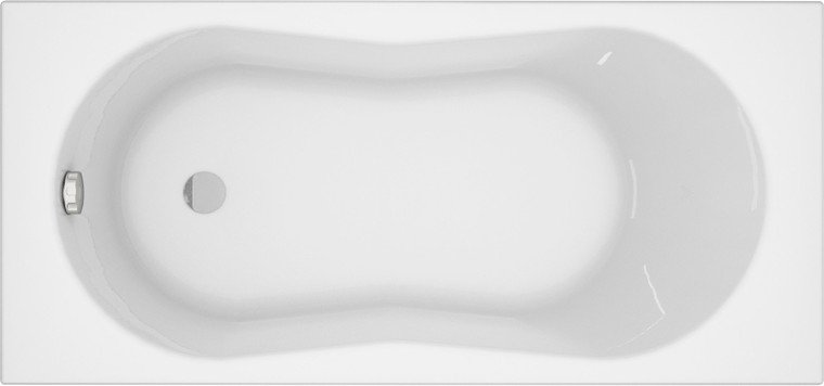 Ванна Cersanit Nike 150x70 с сифоном Prime 64287 (без ножек, сифон черный)