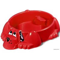 Песочница-бассейн PalPlay Собачка с крышкой 432 (красный/желтый)