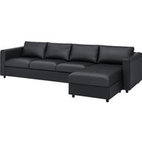 Угловой диван Ikea Vimle с козеткой/Grann/Bomstad черный s09306708